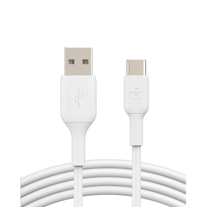 Belkin BoostCharge USB C charger cable, USB-C to USB-A cable, USB type C charging cable for iPhone 15, Samsung Galaxy S23, S23+,