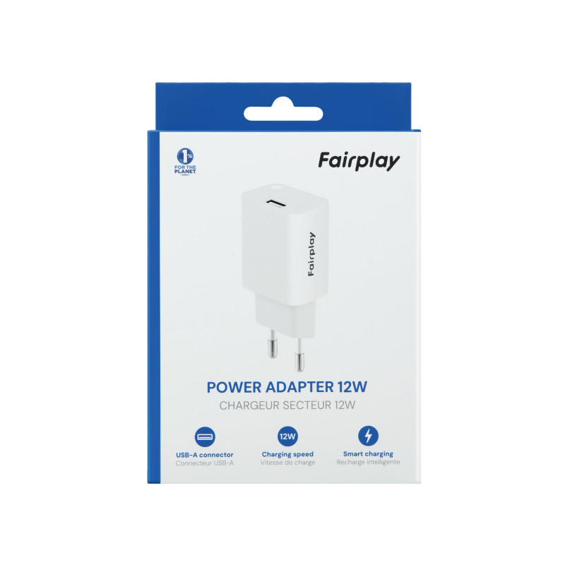 FAIRPLAY Chargeur Secteur USB-C 20W – Power Delivery PD – Recharge Rapide