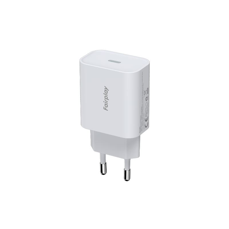 Fairplay – Chargeur secteur USB-C 25W Power Delivery + PPS (Blanc)