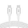 Belkin BOOST↑CHARGE™ – Câble USB-C vers USB-C 240W tressé, 1 m ou 2 m, noir ou blanc