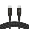 Belkin BOOST↑CHARGE™ – Câble USB-C vers USB-C 240W tressé, 1 m ou 2 m, noir ou blanc